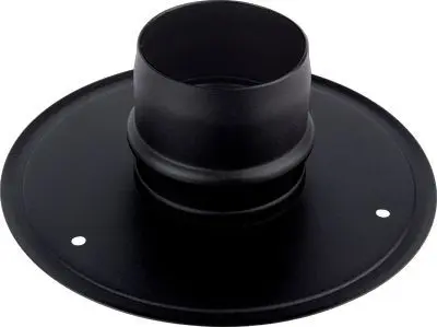 Krycí růžice komína pro peletová kamna PRODMAX 80 mm, 1,2 mm, černá