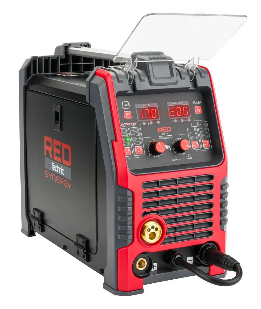 Invertorová poloautomatická svářečka RED TECHNIC RTMSTF0002, MIG/MAG, MMA, TIG