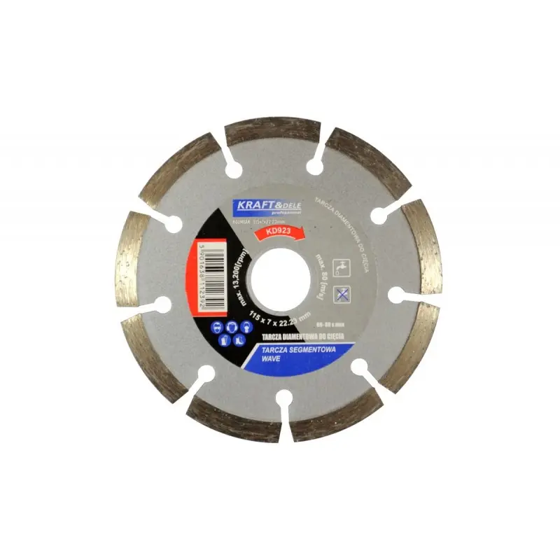 Segmentový kotouč pro řezání betonu Kraft&Dele KD923, 115 mm, 1 ks