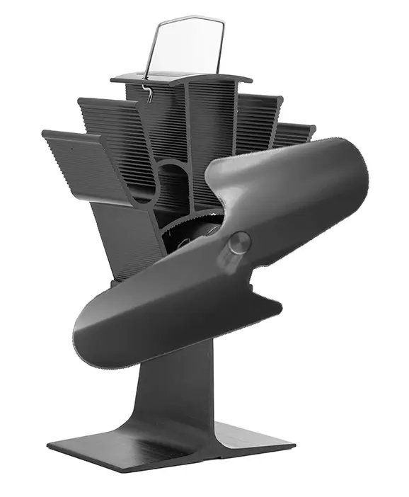 Ventilátor na kamna FLAMINGO dvoulopatkový, černý