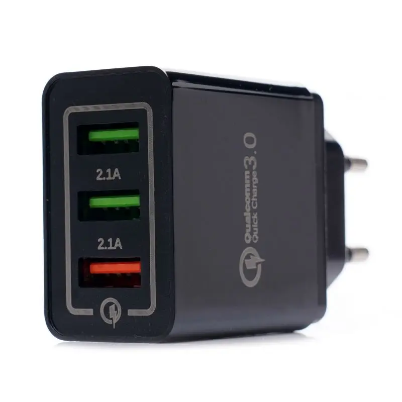 Síťová nabíječka Quick Charge Kraft&Dele KD1236, 3× USB