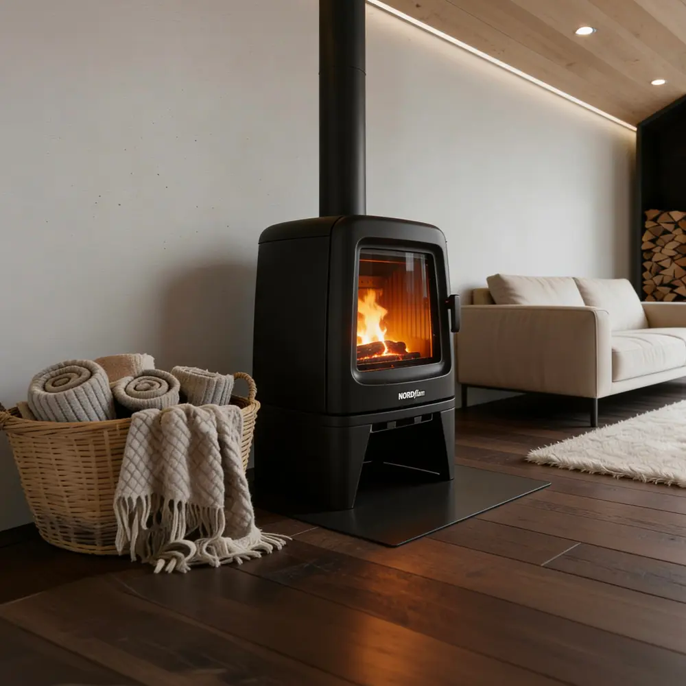 Krbová kamna NORDflam ROMA, 5,7 kW, černá (II. jakost)