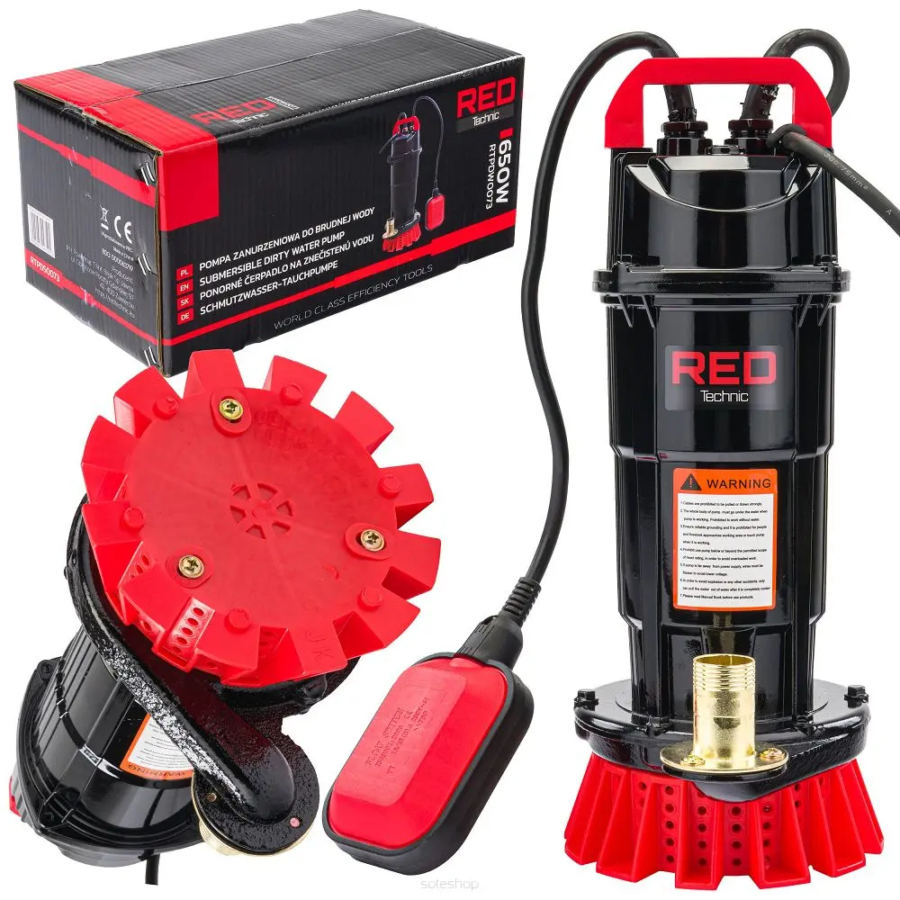 Ponorné čerpadlo na vodu s plovákem POWERMAT RTPDW0073, 1", 650 W