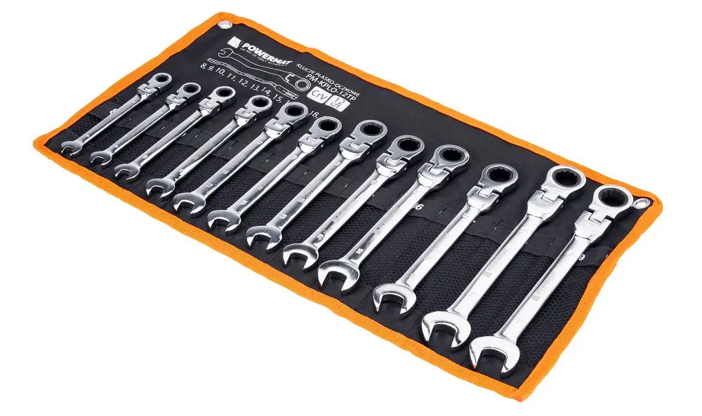 Sada očkoplochých klíčů POWERMAT PM-KPLO-12TP, 8-19 mm, 12 ks