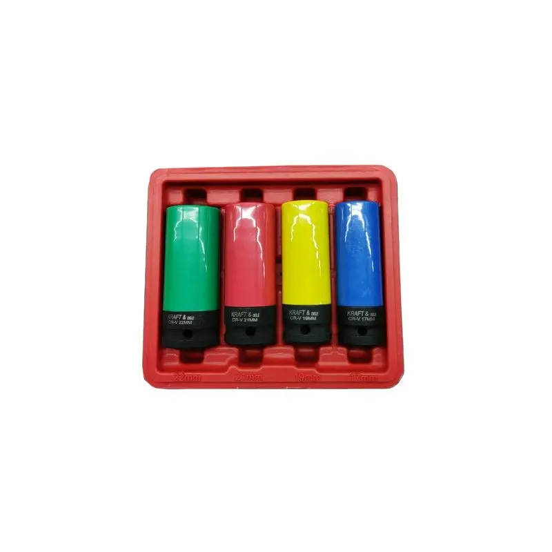 Rázové hlavice Kraft&Dele KD11751, 1/2", L: 79 mm, 4 ks