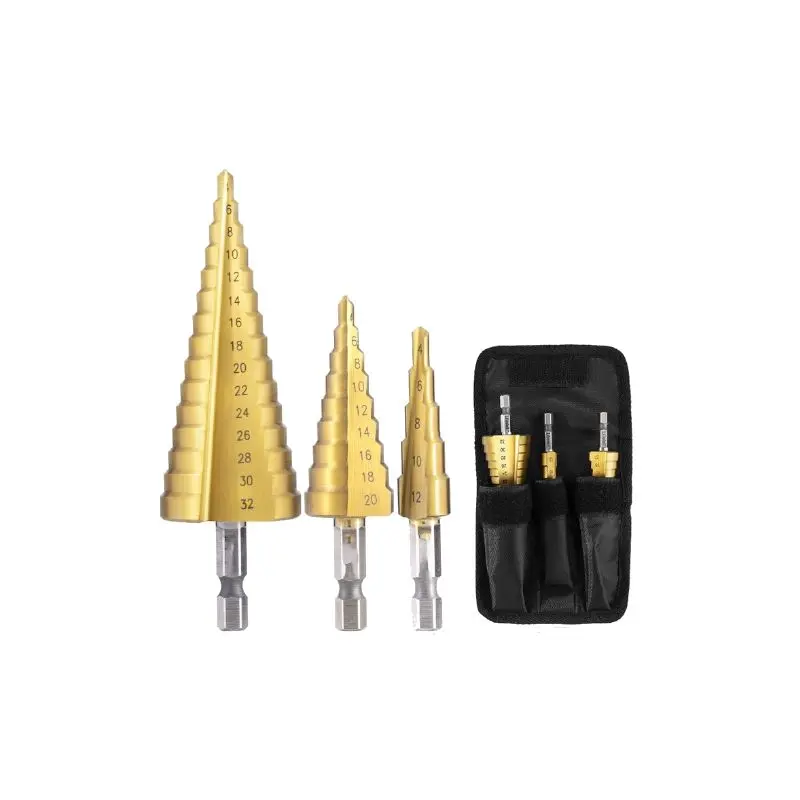 Stupňovité vrtáky pro šroubovák Kraft&Dele KD11247, 4–32 mm