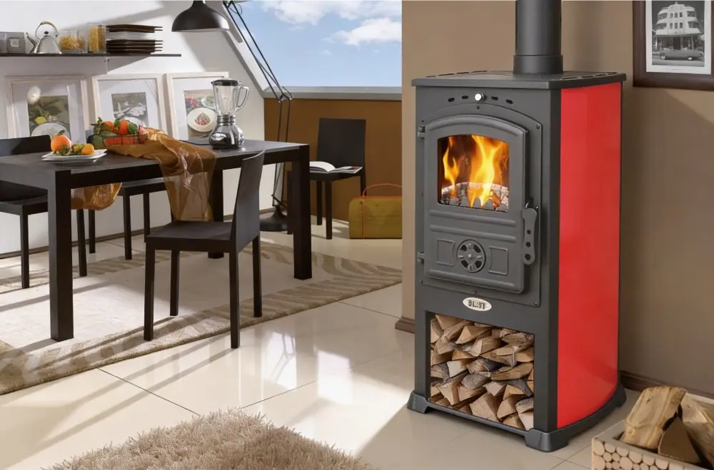 Krbová kamna BLIST MODENA, 7,4 kW, červená