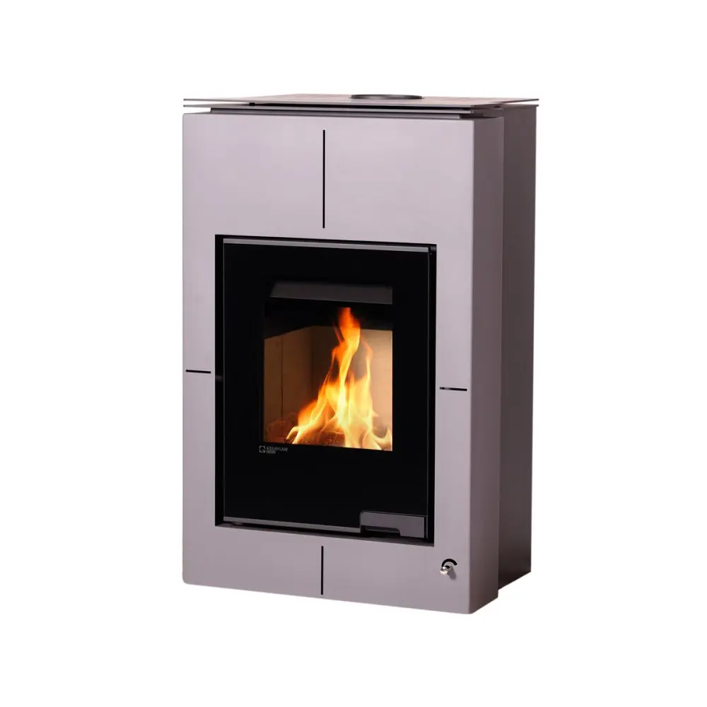HS FLAMINGO krbová kamna AQUAFLAM VARIO SAPORO 11 kW - šedá (bez výměníku)
