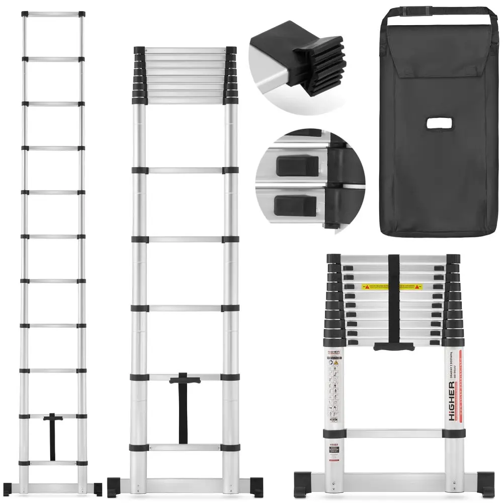 Teleskopický žebřík HIGHER ML-1032P, 1x11, délka 320 cm