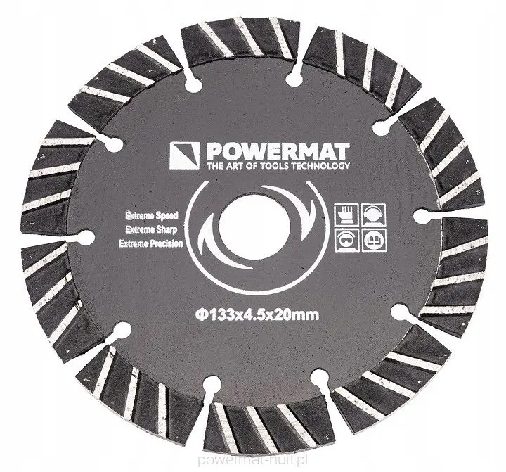 Diamantový kotouč pro drážkovací frézy POWERMAT PM-TDB-133x4.5x20, 133x20 mm
