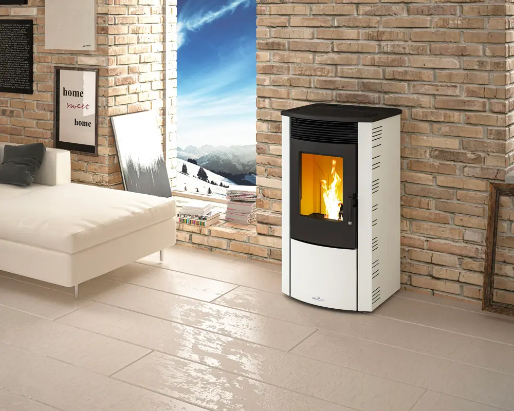 Peletová kamna BRONPI ABRIL-EXTRA, 10,6 kW, slonovina