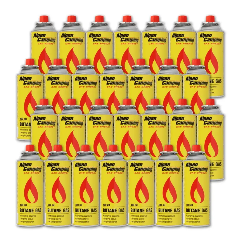 Plynová kartuše do plynových vařičů ALPEN CAMPING, 400 ml, 28ks