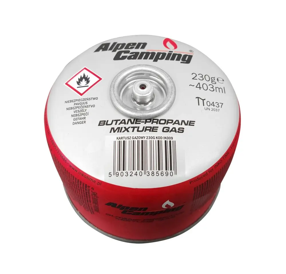 Plynová kartuše se závitem ALPEN CAMPING IK009, 403 ml