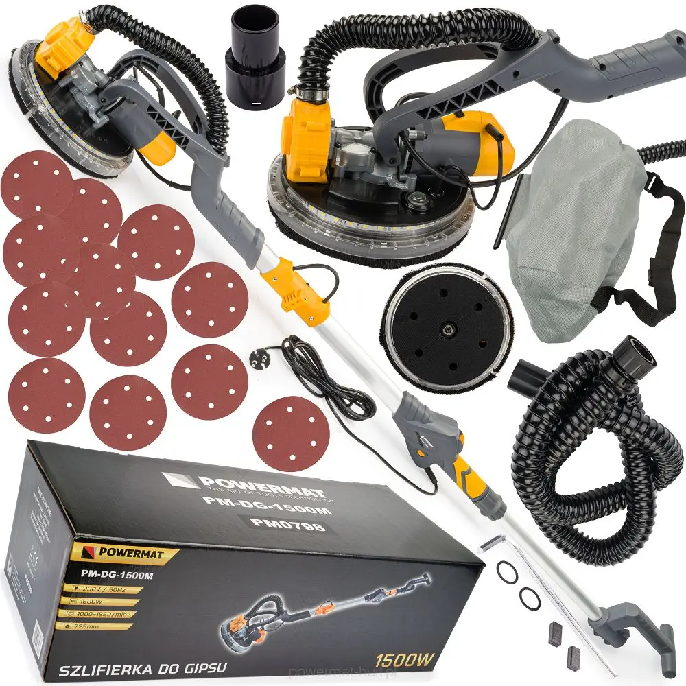 Bruska na sádrokarton POWERMAT PM-DG-1500M, 1,5 kW