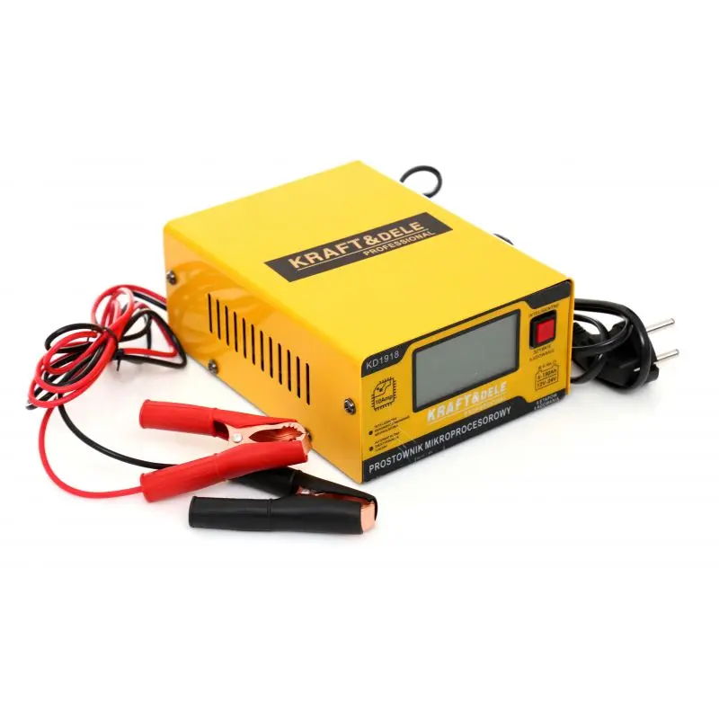Mikroprocesorová nabíječka s LCD Kraft&Dele KD1918, 10 A, 12/24 V