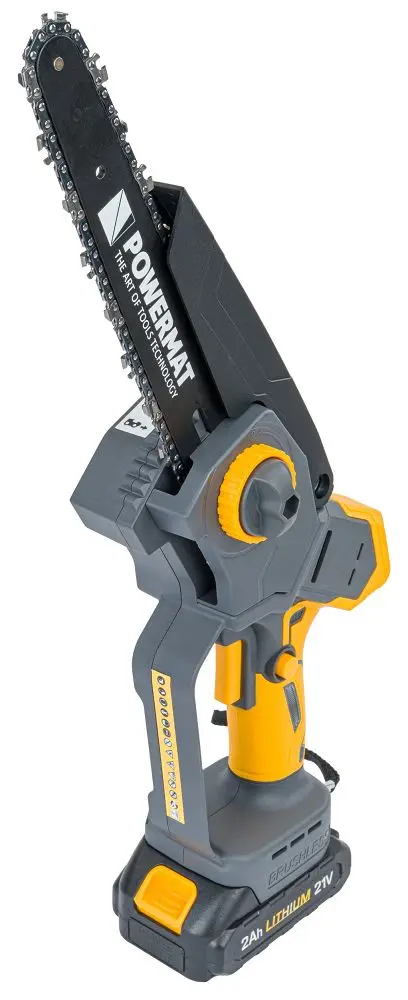 Aku řetězová pila POWERMAT PM-MPA-2AHM, 240 cm, 21 V, 2000 mAh