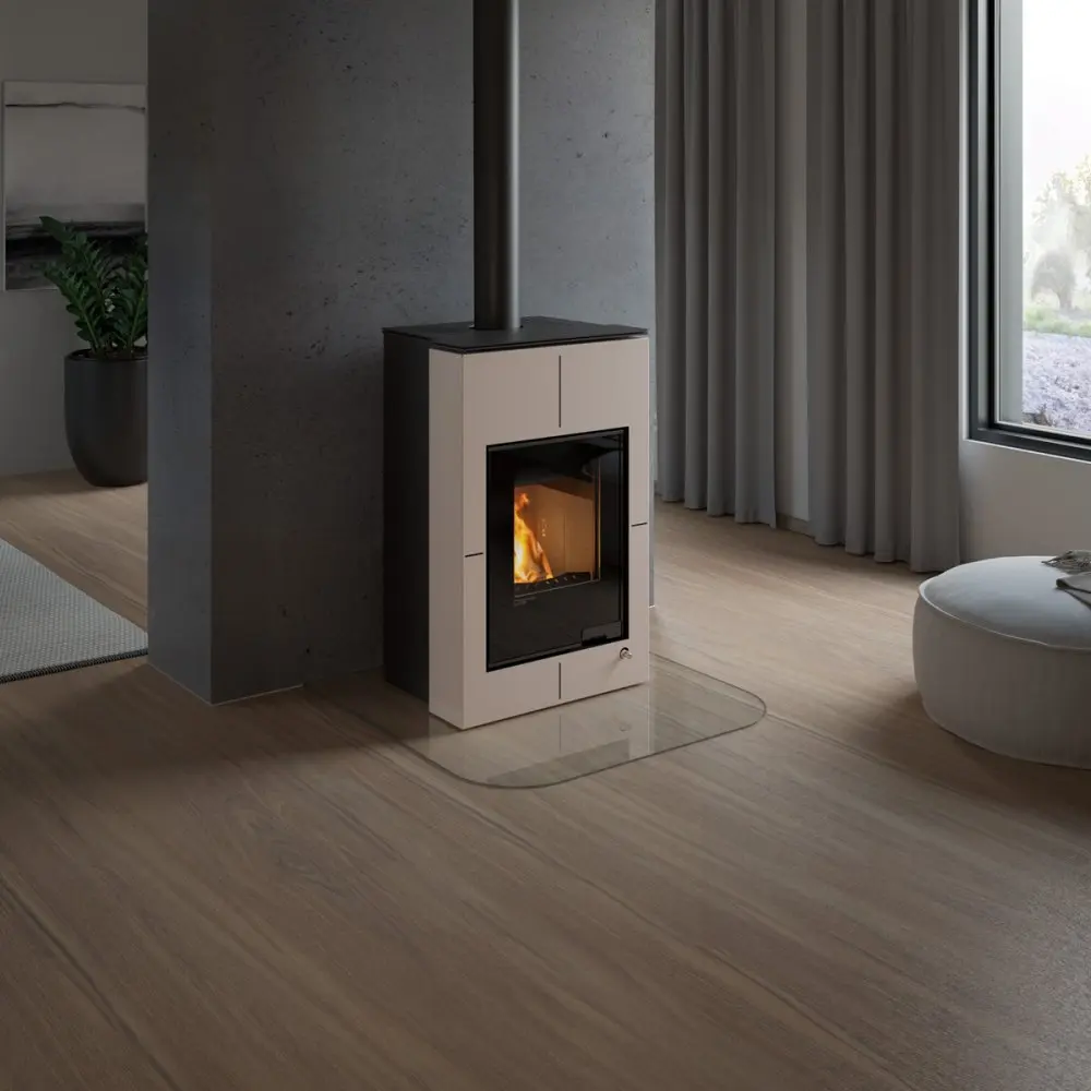 HS Flamingo sklo pod kamna - Oblouk 1000x1000 mm / 2xR200 / 6 mm