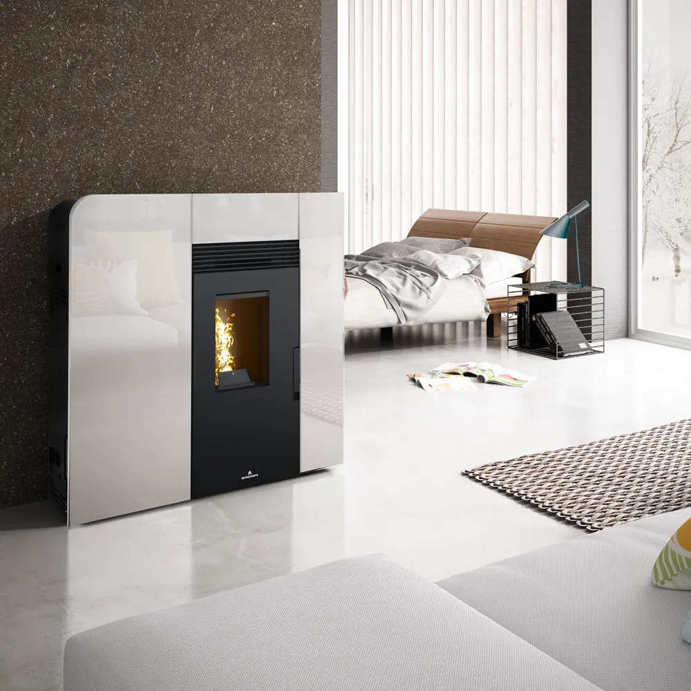 Peletová kamna BRONPI CLEO, 10 kW, bílá