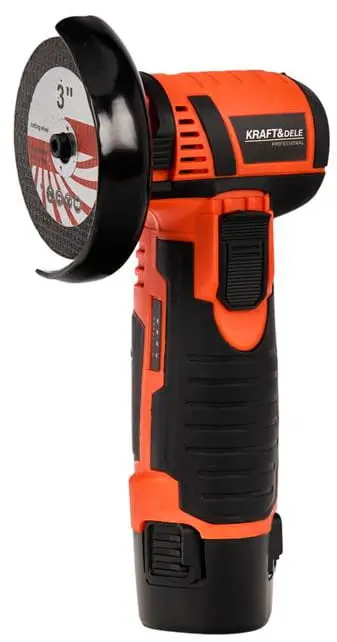 Akumulátorová bezuhlíková úhlová bruska KRAFT&DELE KD3161, 2× 12 V
