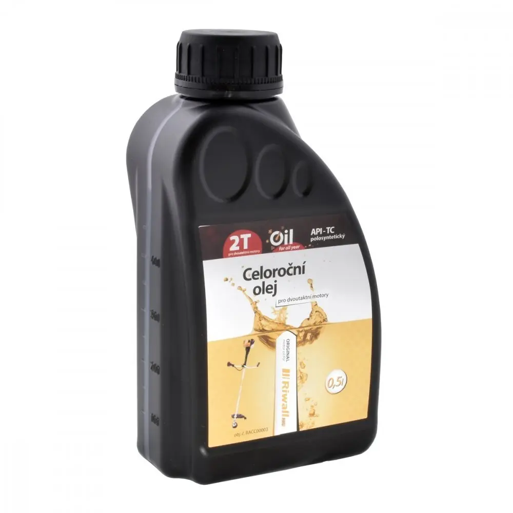 Riwall 2T - celoroční olej pro 2-taktní motory, 0.5l