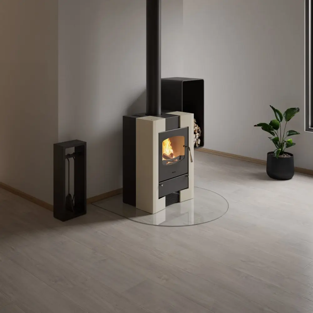 HS Flamingo sklo pod kamna - Kapka 1100x1100 mm / 6 mm