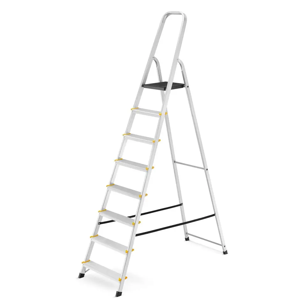 Schůdky pro domácnost HIGHER I-1918, 7+1, pracovní výška 362 cm