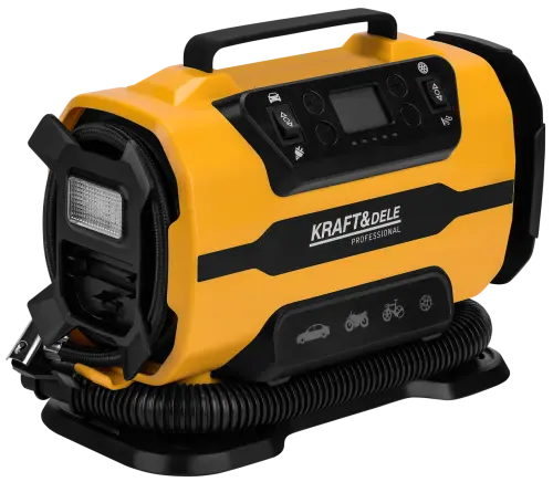 Auto kompresor KRAFT&DELE KD3441, 12 V / 230 V, 150 PSI, LED svítilna