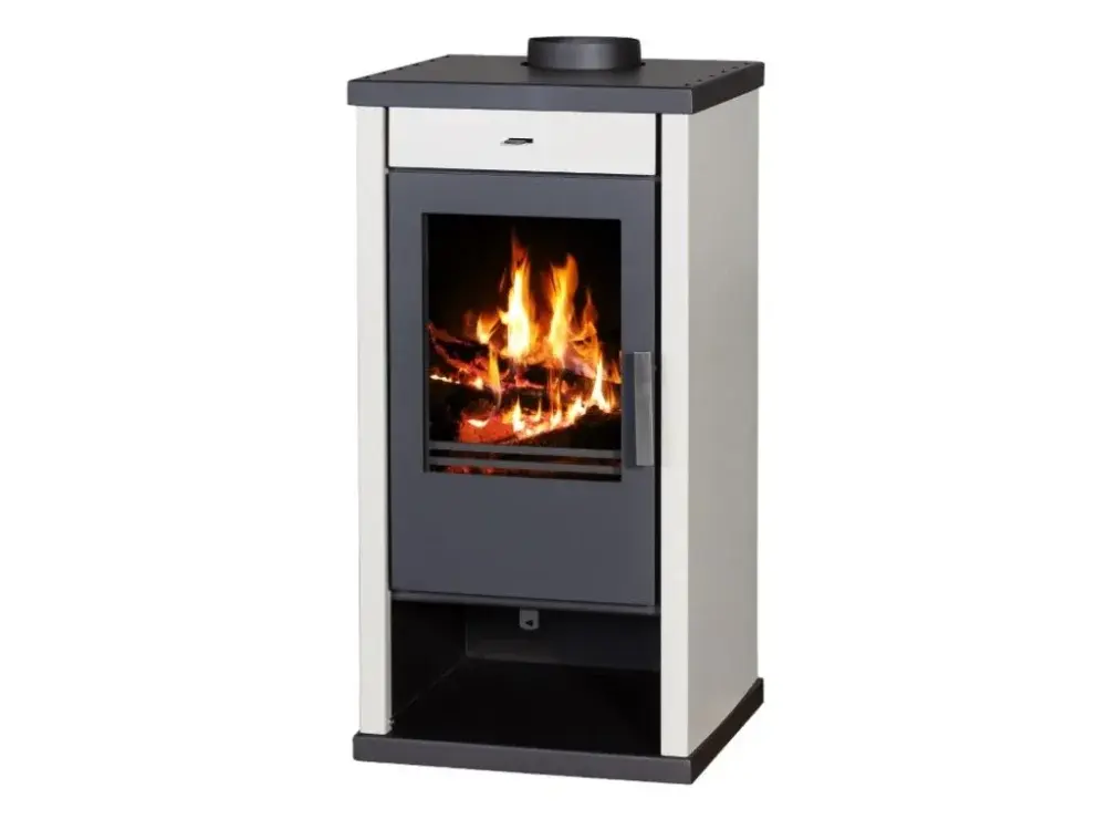Krbová kamna VICTORIA VANESSA LUX, 12 kW, slonová kost