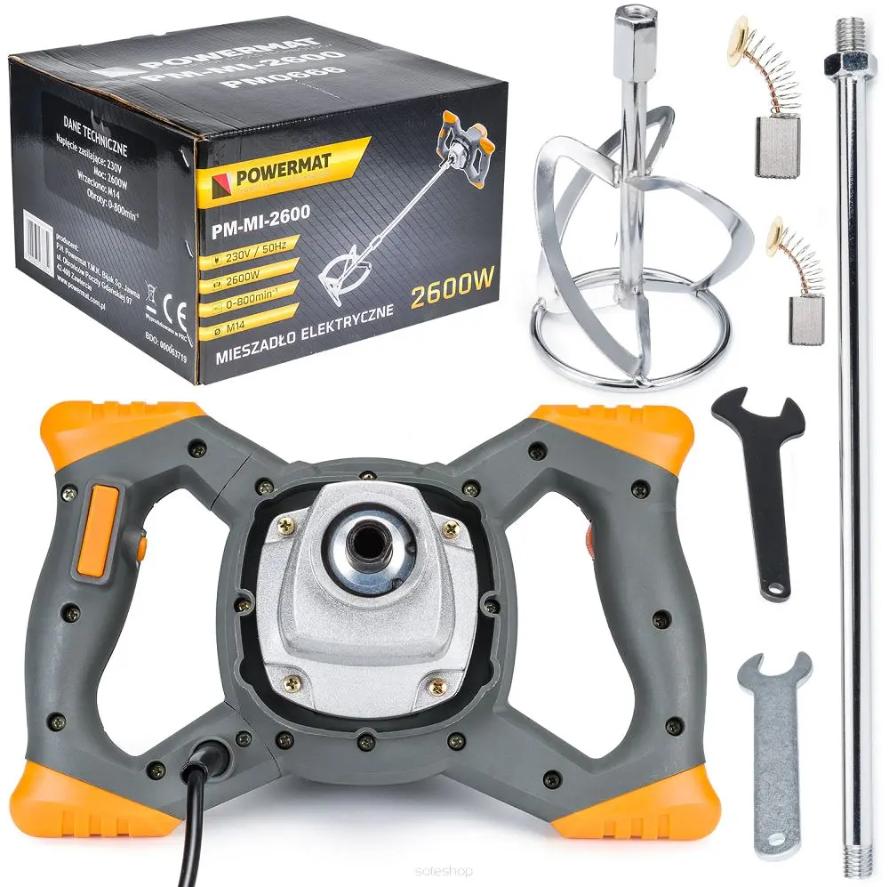 Míchadlo stavebních směsí POWERMAT PM-MI-2600, 2600 W