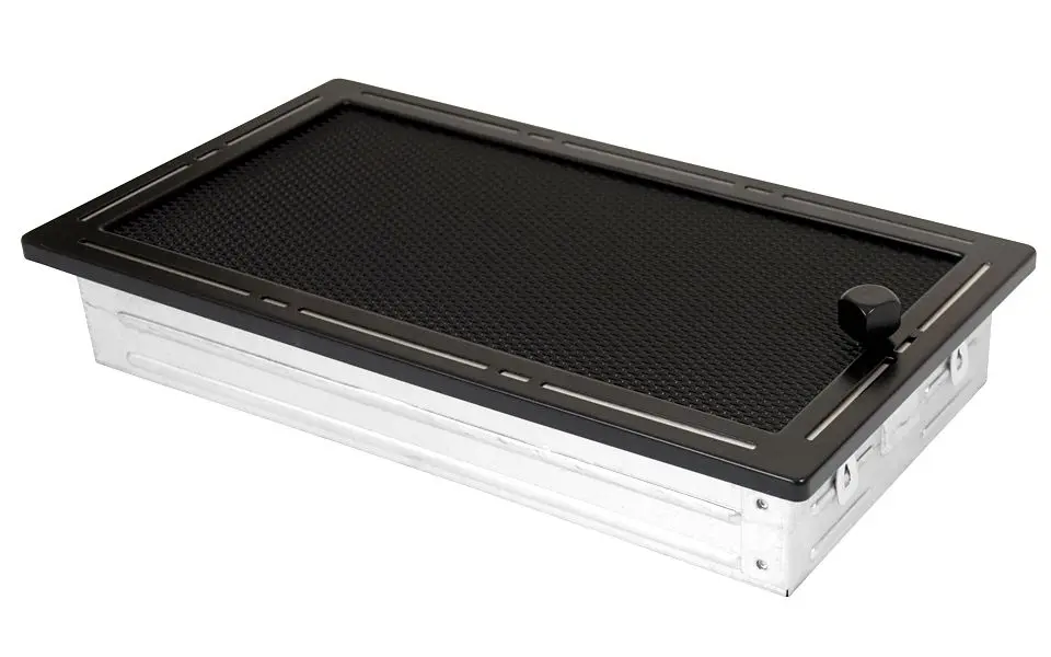 Krbová mřížka 16x32 cm, PREMIUM TREND černý mat s žaluzií