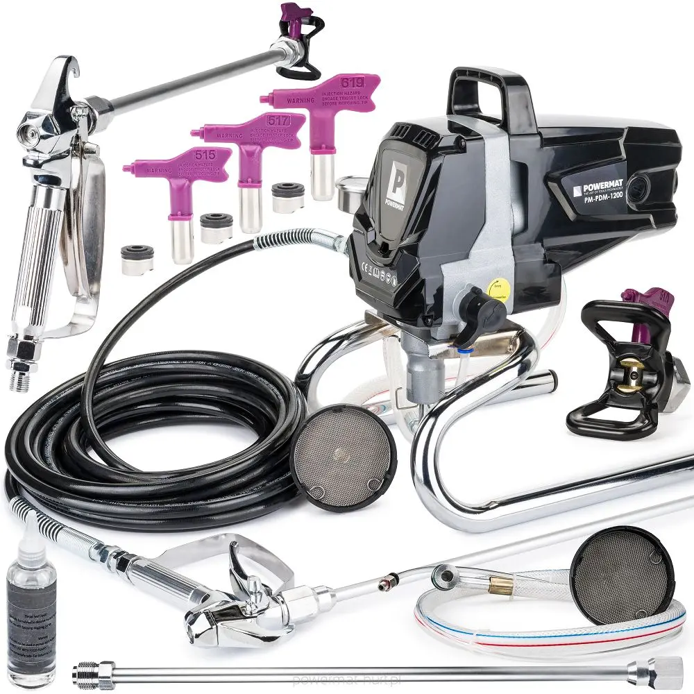 Hydrodynamická malířská stříkací pistole POWERMAT PM-PDM-1200, 1200 W