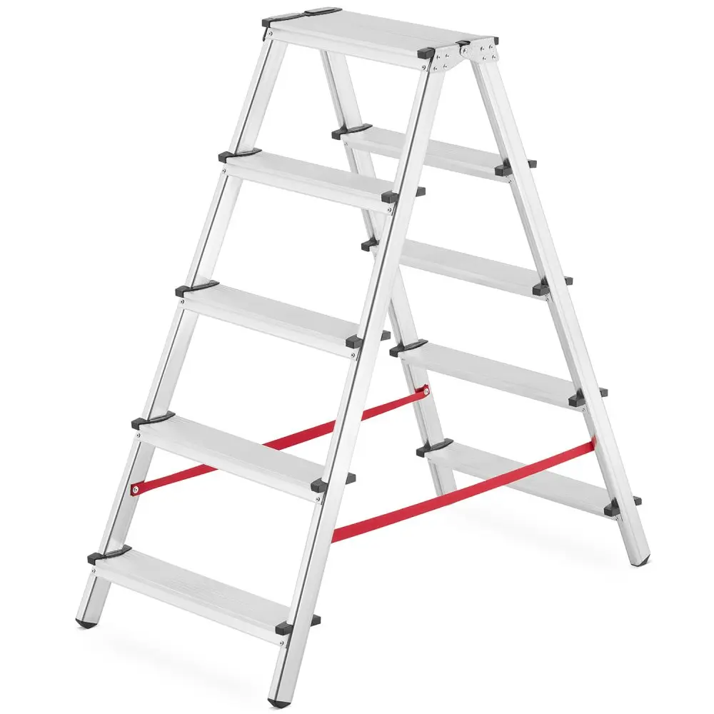 Dvoustranný žebřík hliníkový HIGHER DD5, 2x5, pracovní výška 310 cm