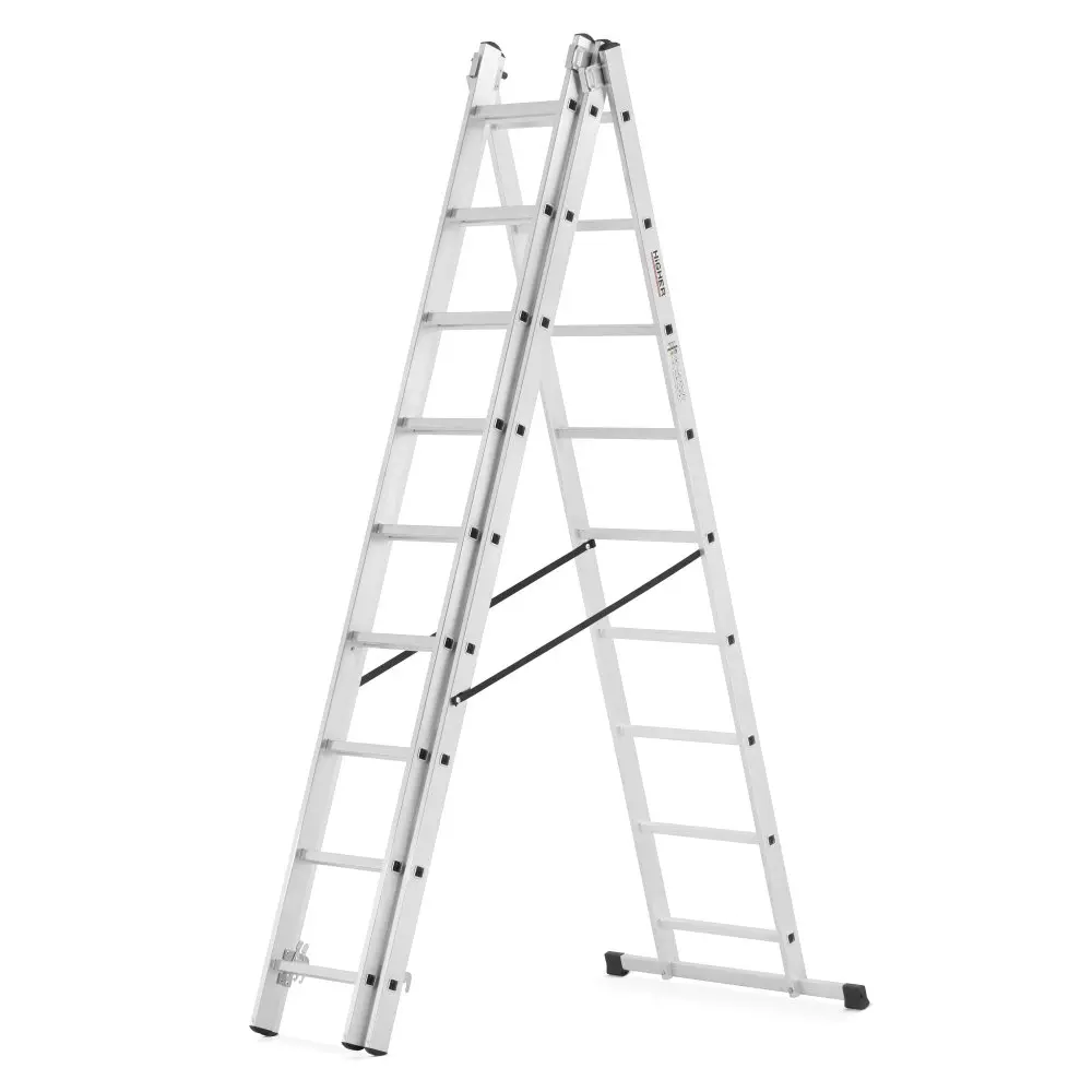 Univerzální hliníkový žebřík HIGHER I-6309, 3x9, pracovní výška 506 cm