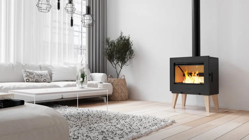 NordFlam Výkonná moderní litinová krbová kamna Skane Eko - 9kW