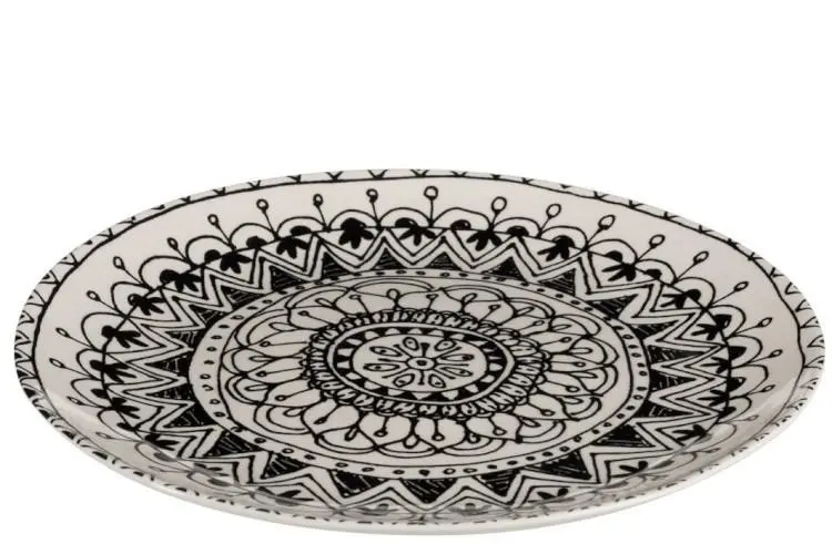 Jídelní talíř Mono Boho - Ø 28 *3cm J-Line by Jolipa
