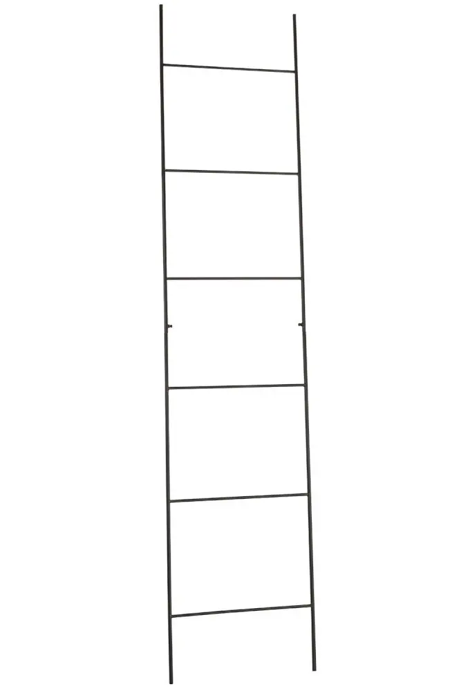 Černý kovový věšák na textil žebřík  - 50*220 cm J-Line by Jolipa