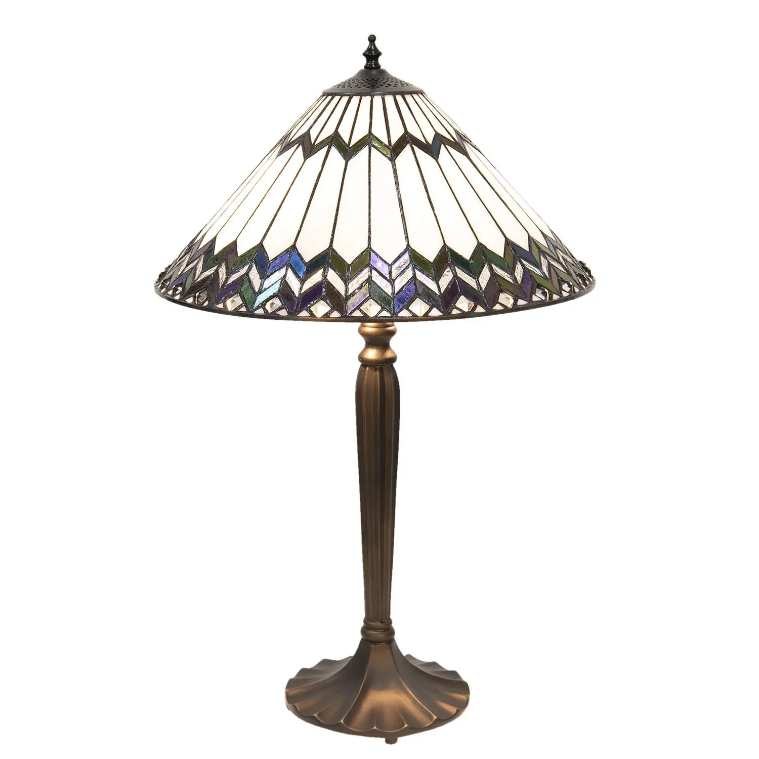 Tiffany stolní lampa Xander – 40x62 cm