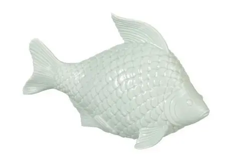 Porcelánová dekorace Kapr - 21,7*13,5*9,8 cm J-Line by Jolipa