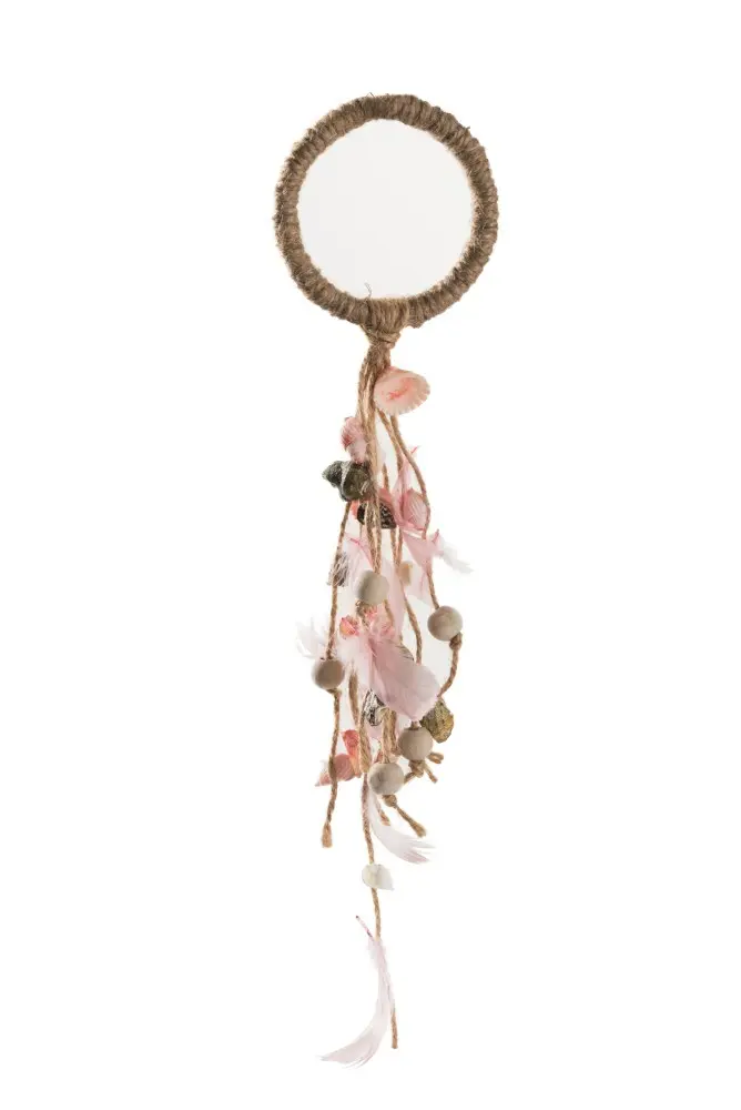 Přírodní závěsná dekorace s peříčky Feathers - 8*3*30cm J-Line by Jolipa