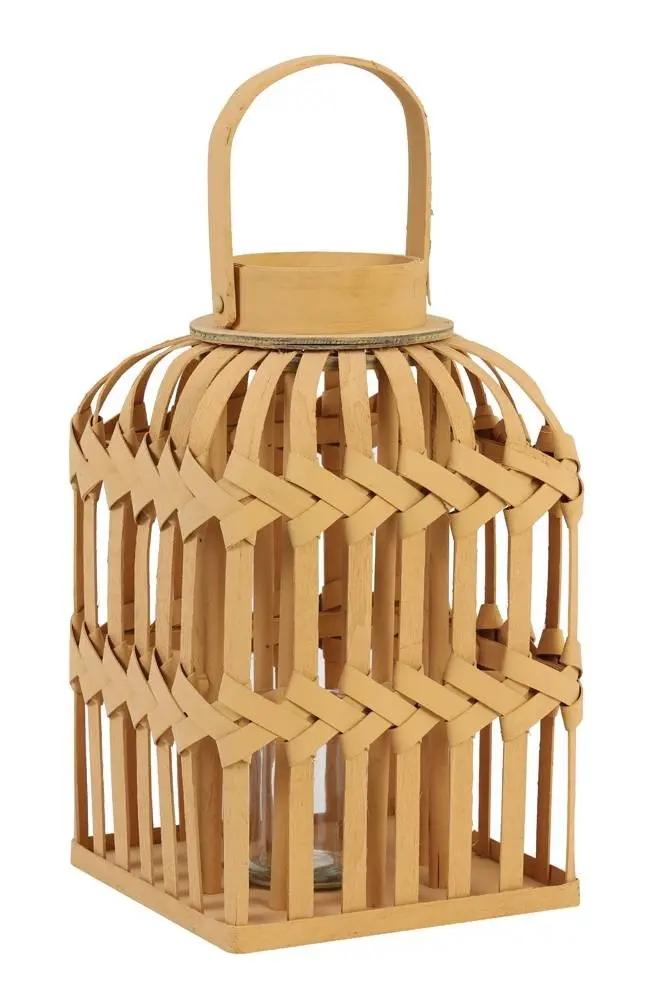 Světle hnědá proplétaná lucerna Talia - 22*22*36 cm Light & Living