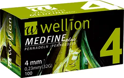 Wellion jehly MEDFINE PLUS 32Gx4 mm 100 ks inz.pera
