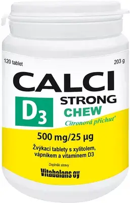 Calci Strong Chew + Vitamin D3 120 tablet Vitabalans