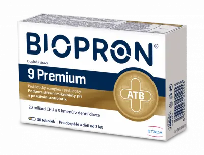 Biopron Premium probiotika a prebiotika při a po užívání antibiotik 30 tobolek