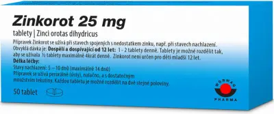 ZINKOROT 25MG TBL NOB 50