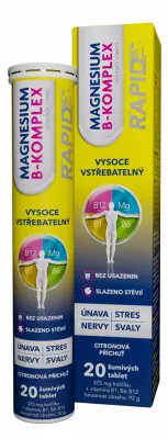 Magnesium B-komplex RAPID 20 šumivých tablet
