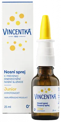 Vincentka nosní sprej JUNIOR hypotonický, 25 ml