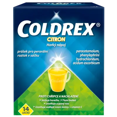 COLDREX HORKÝ NÁPOJ CITRON POR 750MG/10MG/60MG POR PLV SOL SCC 14 I