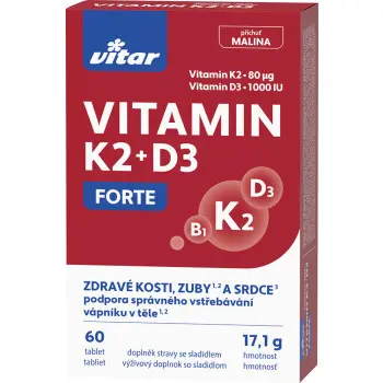 VITAR Vitamin K2 + D3 forte 60 tablet