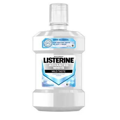 Listerine Advanced White Mild Taste ústní voda 1 l