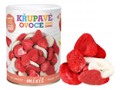 Mixit Křupavé ovoce banán-jahoda 80g